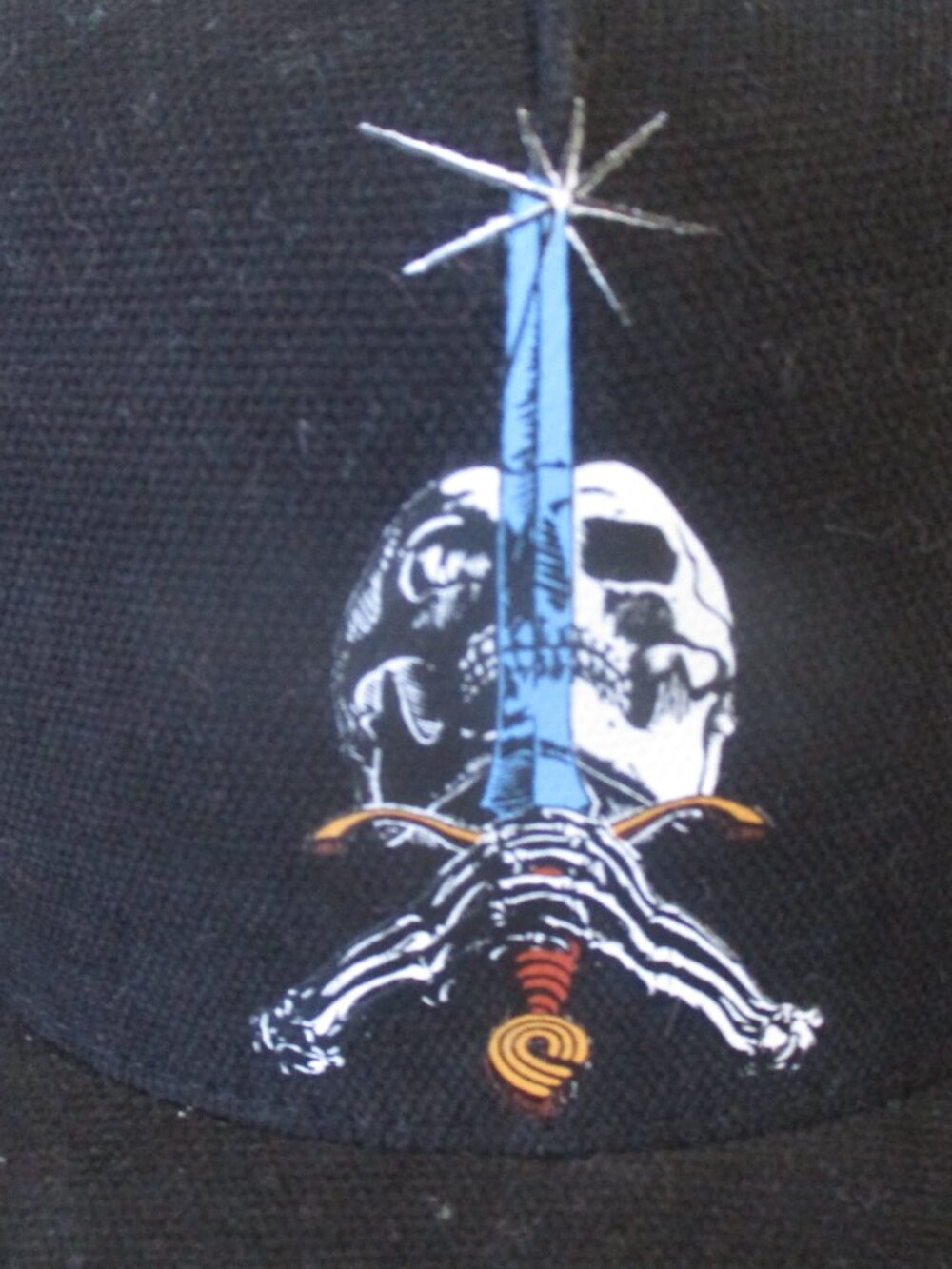 POWELL PERALTA Snapback Skull and Sword Mesh Trucker Black Skate - Picture 3 of 5